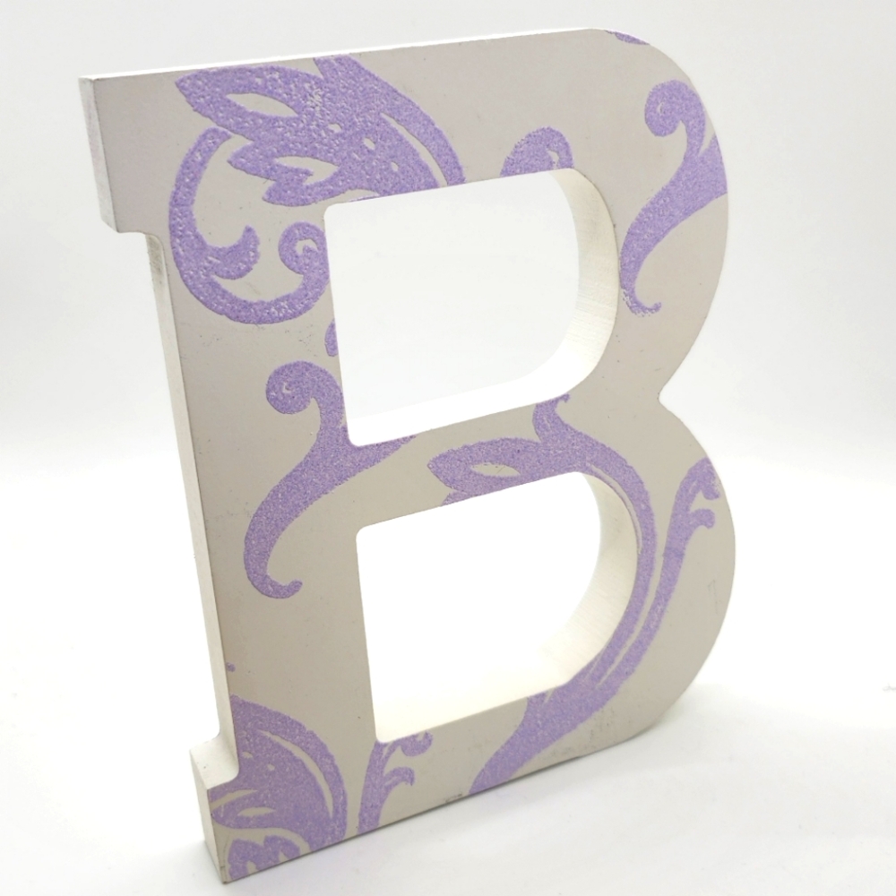 Hand Stamped Wooden Letter B